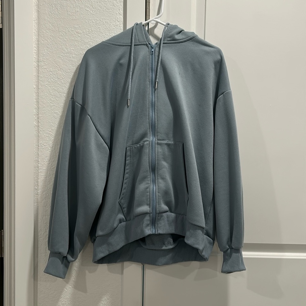 Blue zip up